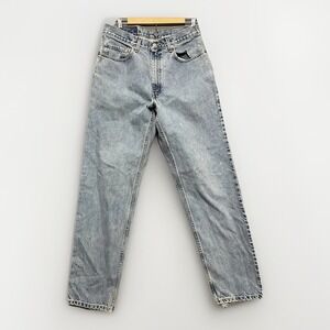 Levi's Men's 550 Jeans Relaxed Fit 34x34 Vtg Wide Leg Light Wash Black Tab